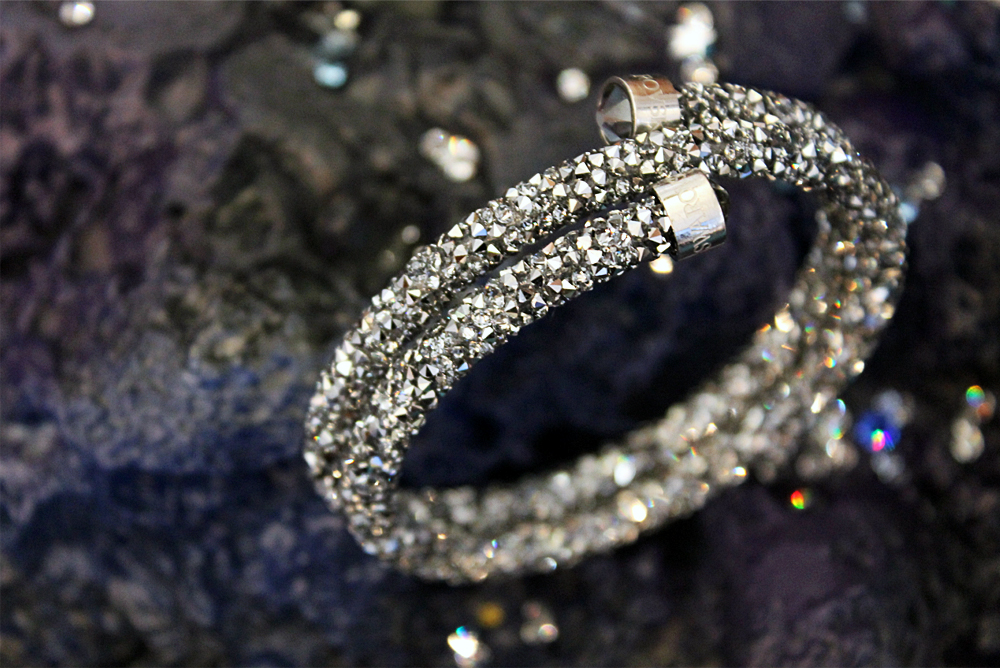 Swarovski Cystal Galaxy Crystaldust Bracelet-jonc Double Swarovski Cystal Galaxy Crystaldust Bracelet-jonc Double