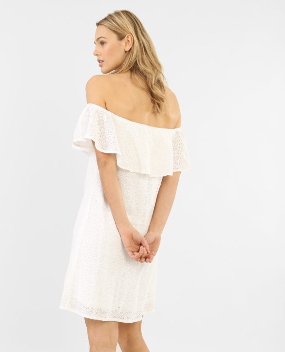 Robe en dentelle à col Bardot, Pimkie Robe en dentelle à col Bardot, Pimkie