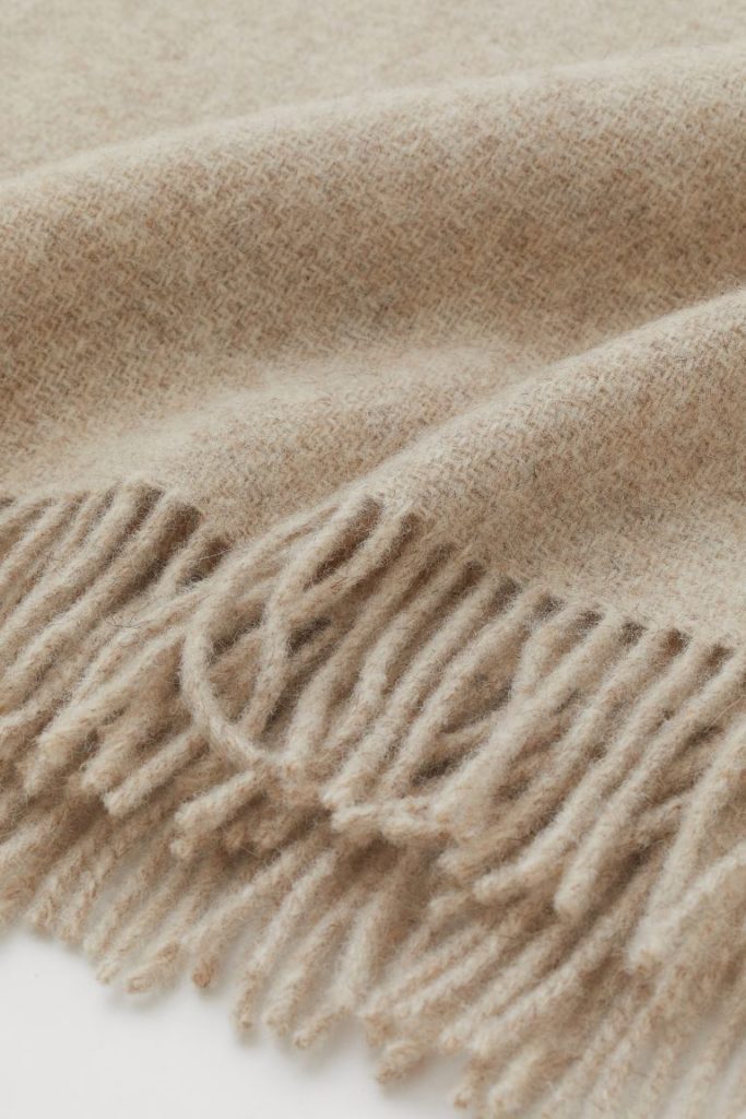Décoration d'automne - Plaid en laine
